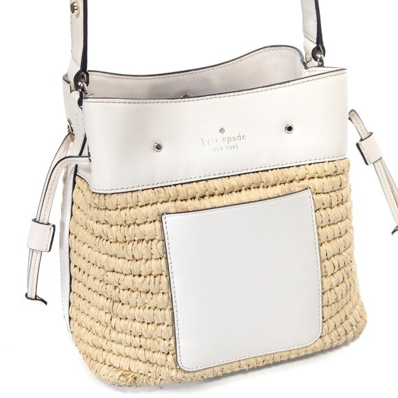 KATE SPADE Wicker Straw Bucket Bag - Picture 16 of 16